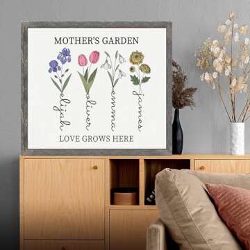 Personalized Birth Month Flower Gifts for Mom