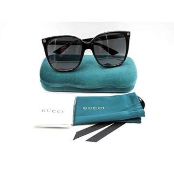 Gucci Women's Square Sunglasses - Black/Grey Style