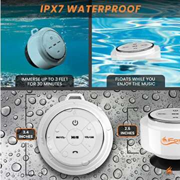 iFox iF012 Bluetooth Shower Speaker - Waterproof Sound