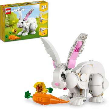 LEGO Creator 3 in 1 White Rabbit Animal Toy Building Set - 31133