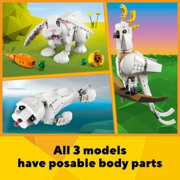 LEGO 3 in 1 White Rabbit Animal Building Set 31133