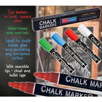 Better Office Products Magnetic Wall Chalkboard Sign, X Large Size 20" x 30", Rustic Wood Frame, Vertical or Horizontal Wall Mount, Includes 4 Chalk Markers + Chalk and Eraser,(Rustic Brown)