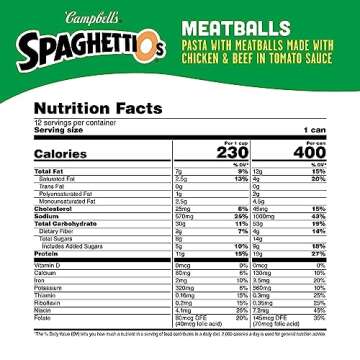 SpaghettiOs Meatballs Canned Pasta - 12 Pack