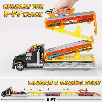 JOYIN Toy Truck & Race Track Set: Perfect Gift for Kids