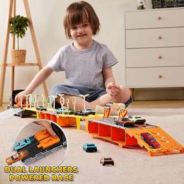 JOYIN Toy Truck & Race Track Set: Perfect Gift for Kids