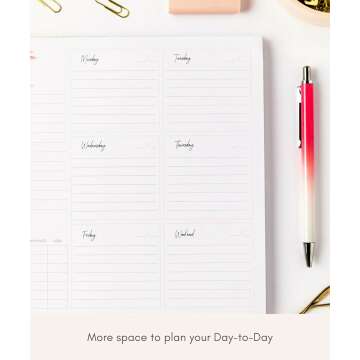 Lamare Weekly Planner Notepad Tear Off – 52 Undated Weekly Sheets Daily To Do List Notepad, Habit Tracker, Academic Planner Notebook, Daily Work Planner, Productivity Planner Weekly To Do List Notepad