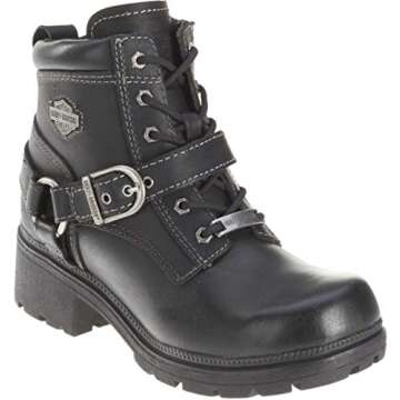 HARLEY-DAVIDSON FOOTWEAR Women's Tegan Ankle Boot ,Black,8.5 M US