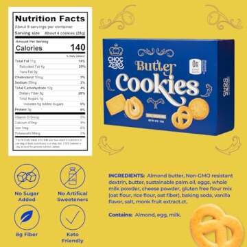 Keto Butter Cookies - Sugar Free & Gluten Free 8oz