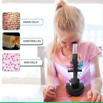 Beginner Kids Microscope STEM Kit with LED Light