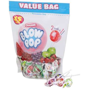 Charms Blow Pops, Assorted Flavors, 45 Count - 29.25 Ounce Bag (Packaging may vary)