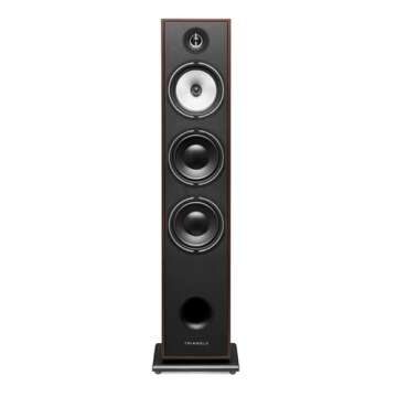 triangle - BOREA BR08 Hi-Fi Floorstanding Speakers - Power handling 150W - Efficiency 92 dB/W/m - 16cm Drivers - Versatile Music and Home Cinema - 206 x 1020 x 314 mm - Walnut (Piece)