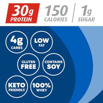 Premier Protein Powder, Vanilla Milkshake, 30g Protein, 1g Sugar, 100% Whey Protein, Keto Friendly, No Soy Ingredients, Gluten Free, 17 Servings, 23.3 Ounces