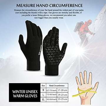 TRENDOUX Winter Touchscreen Driving Gloves - Large