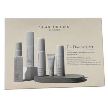 SHANI DARDEN SKINCARE Discovery Kit, Travel Size Anti-Aging Set with Retinol Reform, Cleansing Serum, Sake Toning Essence, Weightless Oil-Free Moisturizer and Eye Renewal Cream (5 Items)