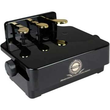 Sound harbor Piano Pedal Extender Adjusted Piano Foot Pedal Extender for Kids,Design with 3 Pedal Black
