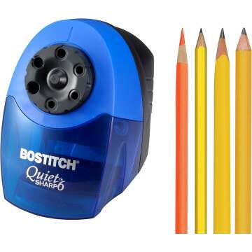 Bostitch Office QuietSharp 6 Electric Pencil Sharpener - Powerful, Silent & Efficient