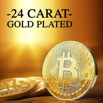 Gold-Plated Bitcoin Medal in Noble Giftbox