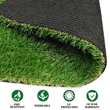 ZGR Artificial Garden Grass 28" x 40" Premium Lawn Turf, Realistic Fake Grass, Synthetic Turf, Thick Pet Turf, Fake Faux Grass Rug with Drainage Holes Indoor/Outdoor Landscape Customized Available