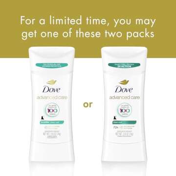 Dove Advanced Care Antiperspirant Deodorant Stick Sheer Cool for Soft, Resilient Skin, with 72-Hour Sweat & Odor Protection, 2.6 oz