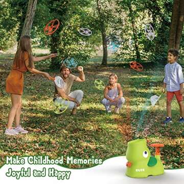 OUTOGO Outdoor Toys for Kids Ages 4-8, Outside Elephant Flying Disc Launcher, Spinner Catch Yard Games for Kids Ages 8-12, Christmas Birthday Gifts for 3 4 5 6 7 8 9 10 11 Year Old Boys Toddlers