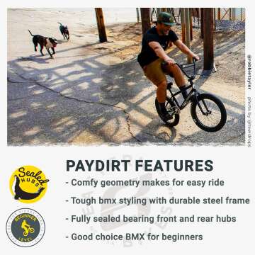 Eastern Bikes Paydirt - 20-Inch Freestyle BMX for Beginners, Durable Frame, Ideal for Street and Park Riding