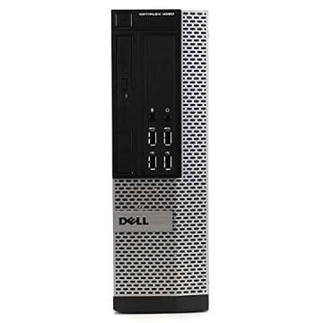 Dell Optiplex 9020 Desktop Computer PC, Intel Quad-Core i5, 500GB HDD Storage, 8GB DDR3 RAM, Windows 10 Pro, DVD, WiFi, 20in Monitor, RGB Productivity Bundle (Renewed)