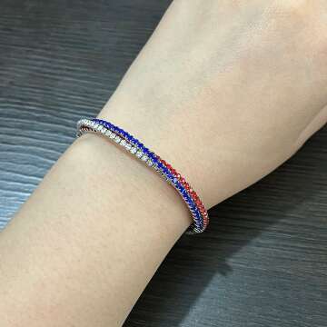 USA Flag Bracelet for 4th of July Celebration