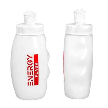 (2 Bottles) Small, Semi-Rigid, Easy-to-Clean, Refillable Gu Flask for Sports Nutrition Liquid Energy Gel Flask - Cycling Flask, Running Flask, Triathlons, Marathons. 110ml (3.5oz)