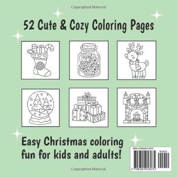 Christmas Coloring / Bold & Easy Book: Cute and Cozy Holiday Designs for Creative Fun / Great Gift for Kids, Teens, and Adults (Bold & Easy Coloring)