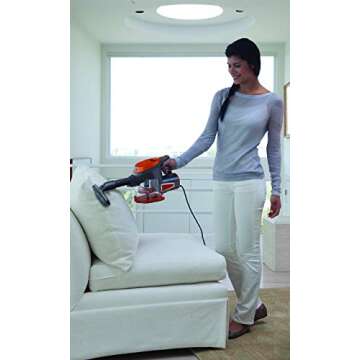 Shark Rocket HV302 Ultra-Light Corded Bagless Vacuum for Carpet and Hard Floor Cleaning with Swivel Steering, Orange (Renewed)