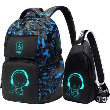 Asge Luminous School Backpack - Stylish & Practical