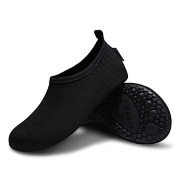 VIFUUR Water Sports Unisex Shoes Black - 4-5 W US / 3-4 M US (34-35)