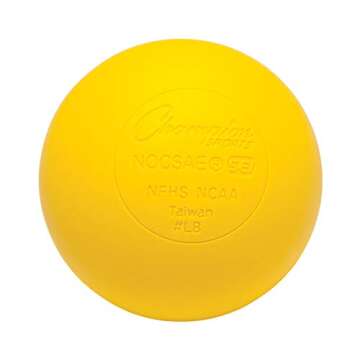 Champion Sports Lacrosse Balls: Official Size Sporting Goods Equipment for Professional, College & Grade School Games, Practices & Recreation - NCAA, NFHS and SEI Certified - Pack of 3 - Yellow