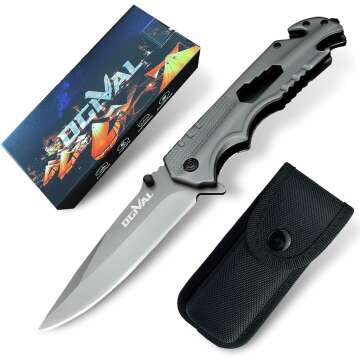 Premium 4-Inch Multitool Folding Knife for Men - Versatile, Sleek Design