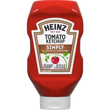 Heinz Simply Tomato Ketchup with No Artificial Sweeteners (31 oz Bottle)