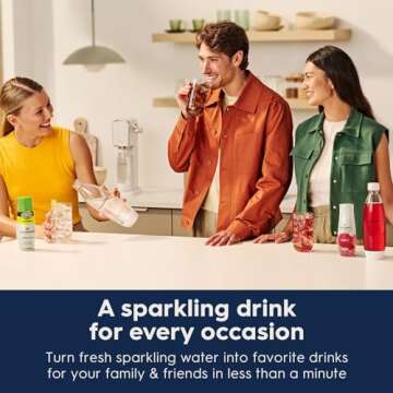 SodaStream Terra Sparkling Water Maker Bundle (Black), with CO2, DWS Bottles, and Bubly Drops Flavors