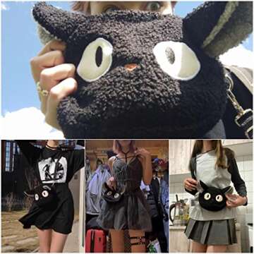 Lefe Liee Cute Cat Purse - Kawaii Plush Anime Crossbody Bag