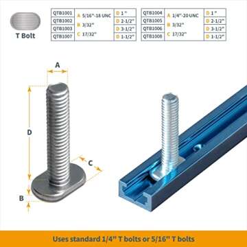 Woodworking Universal T-Track - 24" Double-Cut Profile