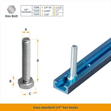 Woodworking Universal T-Track - 24" Double-Cut Profile