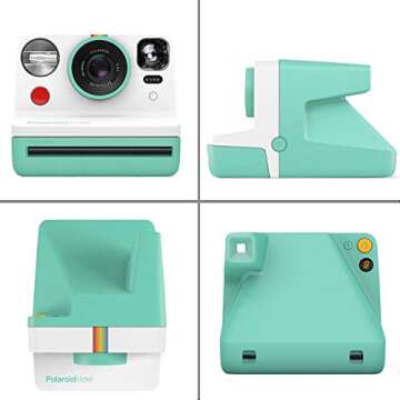 Polaroid Now i-Type Instant Camera - Mint+ Color Film (16 Sheets) + Black Album + Neck Strap - Gift Bundle