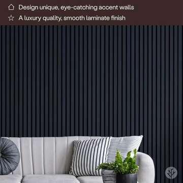 Acoustic Wood Wall Panels in Slatted Matte Blue