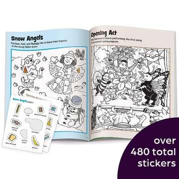 Highlights Hidden Pictures Sticker Fun Sticker Books for Kids Ages 3-6, 4-Pack of Sticker Books, 64 Pages of Seek and Find Sticker Activities, Books Double as Coloring Books, 480+ Stickers, Volume 1