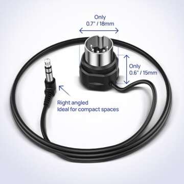 CME TRS MIDI Cable 4-Pack - TRS Type A (3.5mm - 1/8”) to 5-pin DIN, 2FT / 60CM, Low-Profile - Right Angle Ultra-Thin Plugs for Compact Spaces - Ideal for Synths & Pedalboards