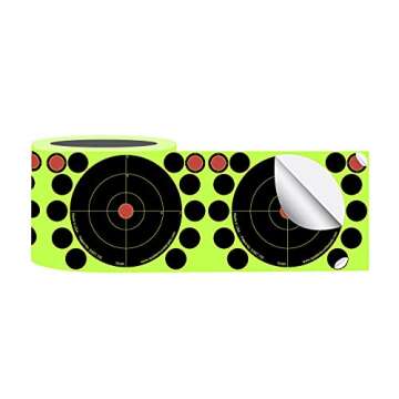 Splatterburst Targets - Roll of (100) 6 Inch Stick & Splatter Self Adhesive Shooting Target Stickers - Gun - Rifle - Pistol - Airsoft - BB Gun - Pellet Gun - Air Rifle - Made in USA