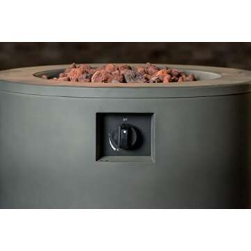 Bond Manufacturing 52144 Acero 23" Round 50,000 BTU Gas Fire Column, Gray