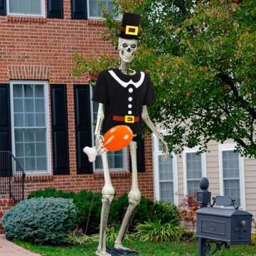 Giant 12 ft Skeleton Costume Set for Lawn Decor