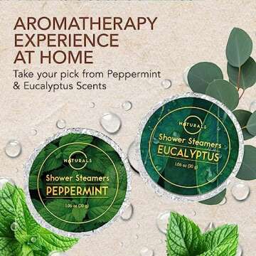 8-Pcs Shower Steamers Aromatherapy - Eucalyptus for Shower, Spa Gifts for Women - Eucalyptus Shower Steamer - Shower Steamers, Shower Steamers for Women - Shower Bombs Aromatherapy