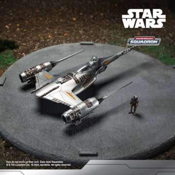 STAR WARS Micro Galaxy Squadron The Mandalorian's N-1 Starfighter - 5-Inch Starfighter Class Vehicle with 1-Inch Micro Figure Accessory