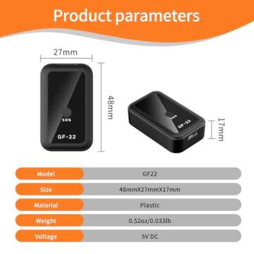 Mini GPS Tracker for Vehicles,Portable Real Time Magnetic GPS Tracking Device for Car, Full Global Coverage Location Tracker for Kids,Trucks/Person,No Subscription Required/No Monthly Fee