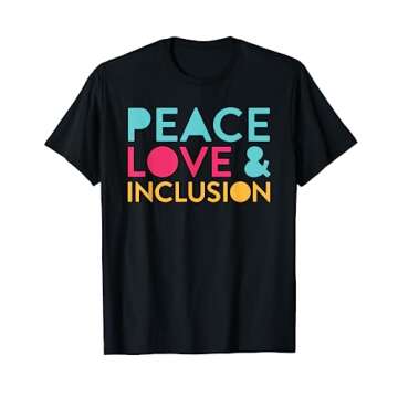 SPED teacher Peace Love Inclusion Special Education Teacher T-Shirt